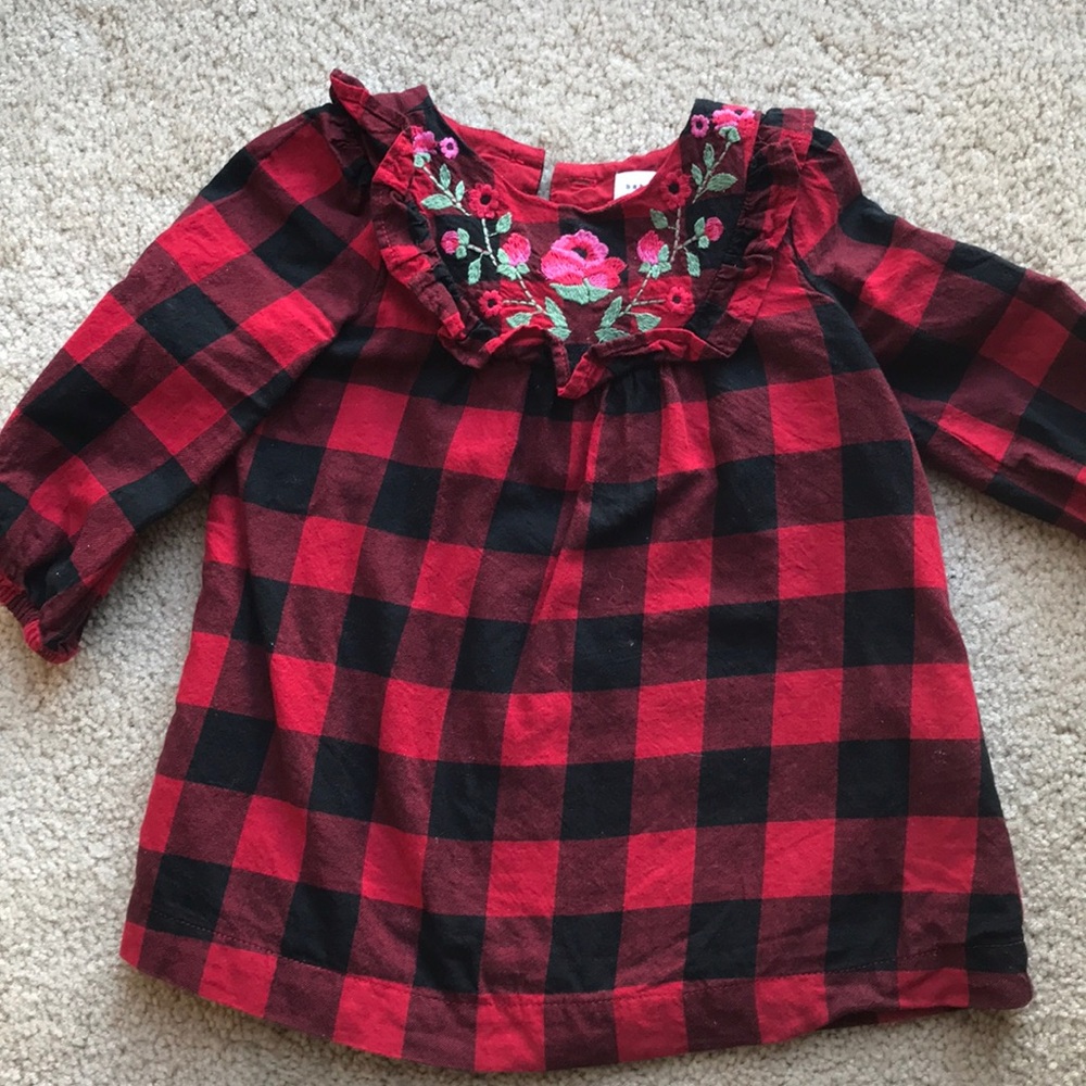 Baby GAP plaid Christmas holiday dress size 12-18 months